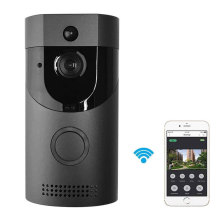 Timbre de puerta con video WiFi Timbre de puerta inteligente inalámbrico con cámara de seguridad HD de 720P Alertas activadas por movimiento de conversación bidireccional con PIR